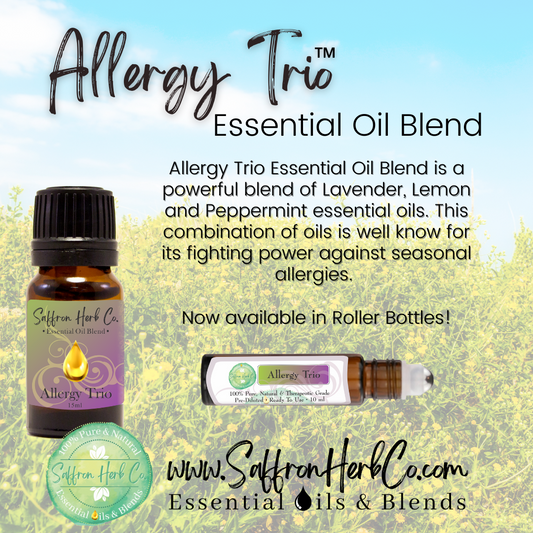 How does the Allergy Trio Essential Oil Blend work?