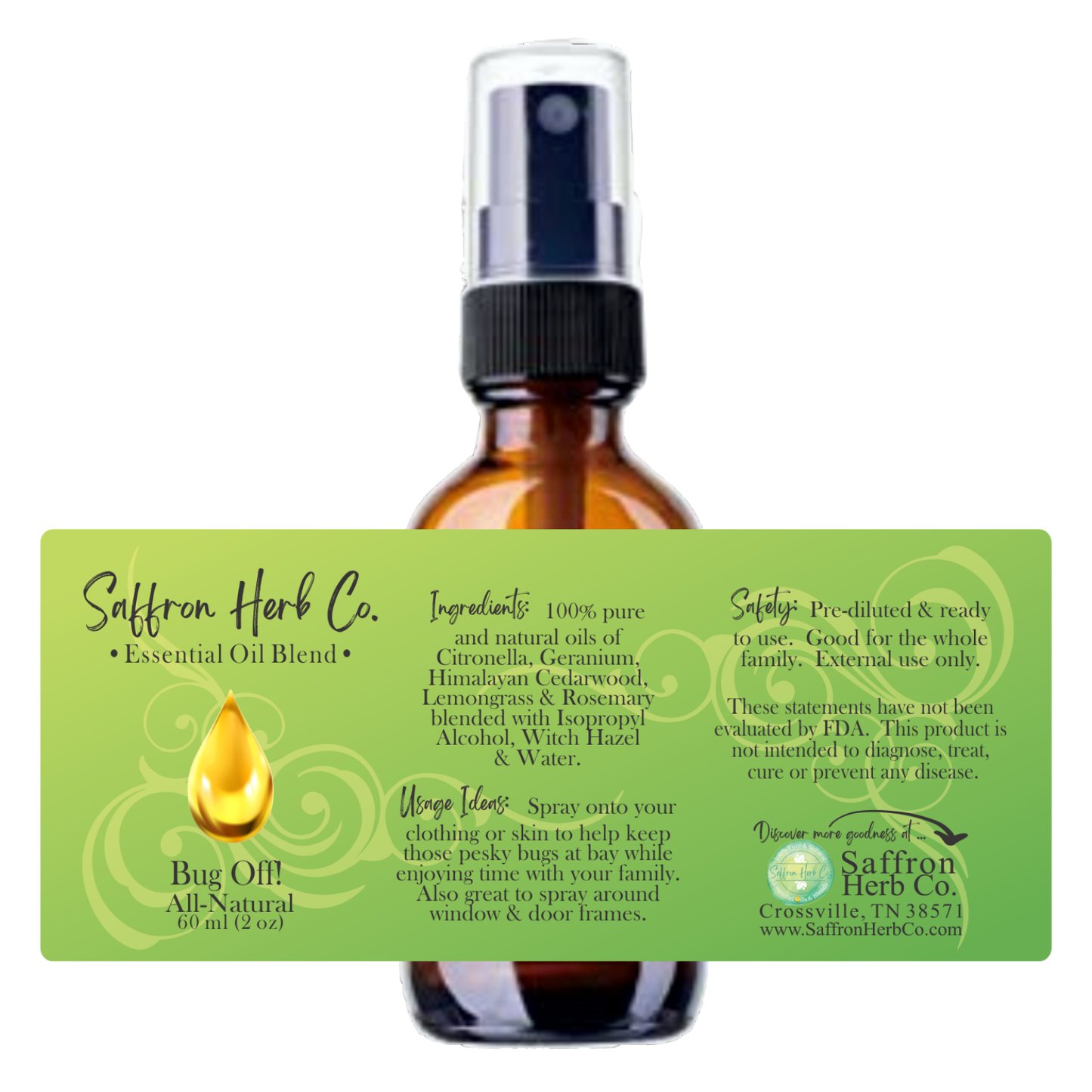 Bug Off! Spray • All-Natural • Ready to Use