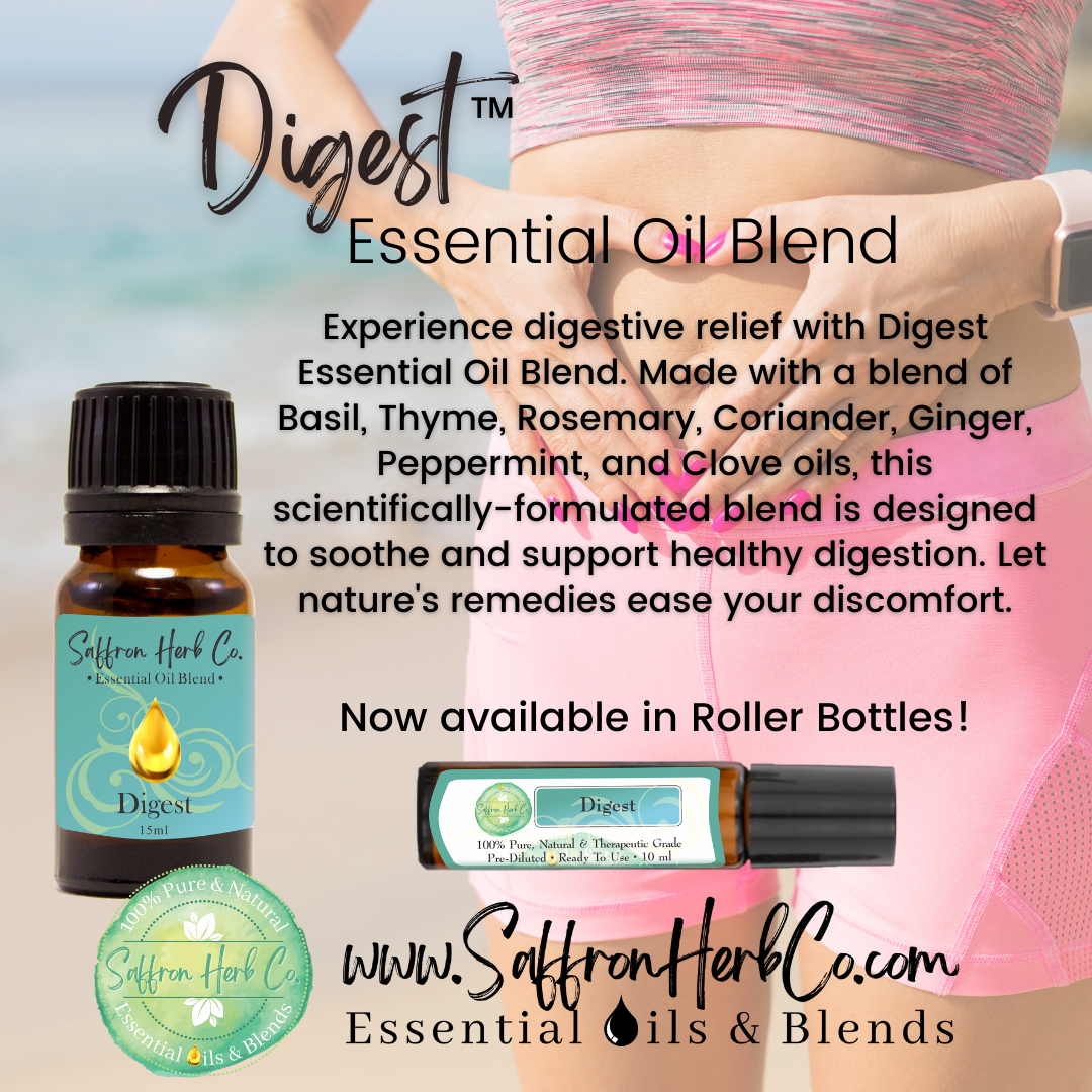 Digest Essential Oil Roller Bottle Blend • 100% Pure & Natural • Pre-Diluted • Ready To Use