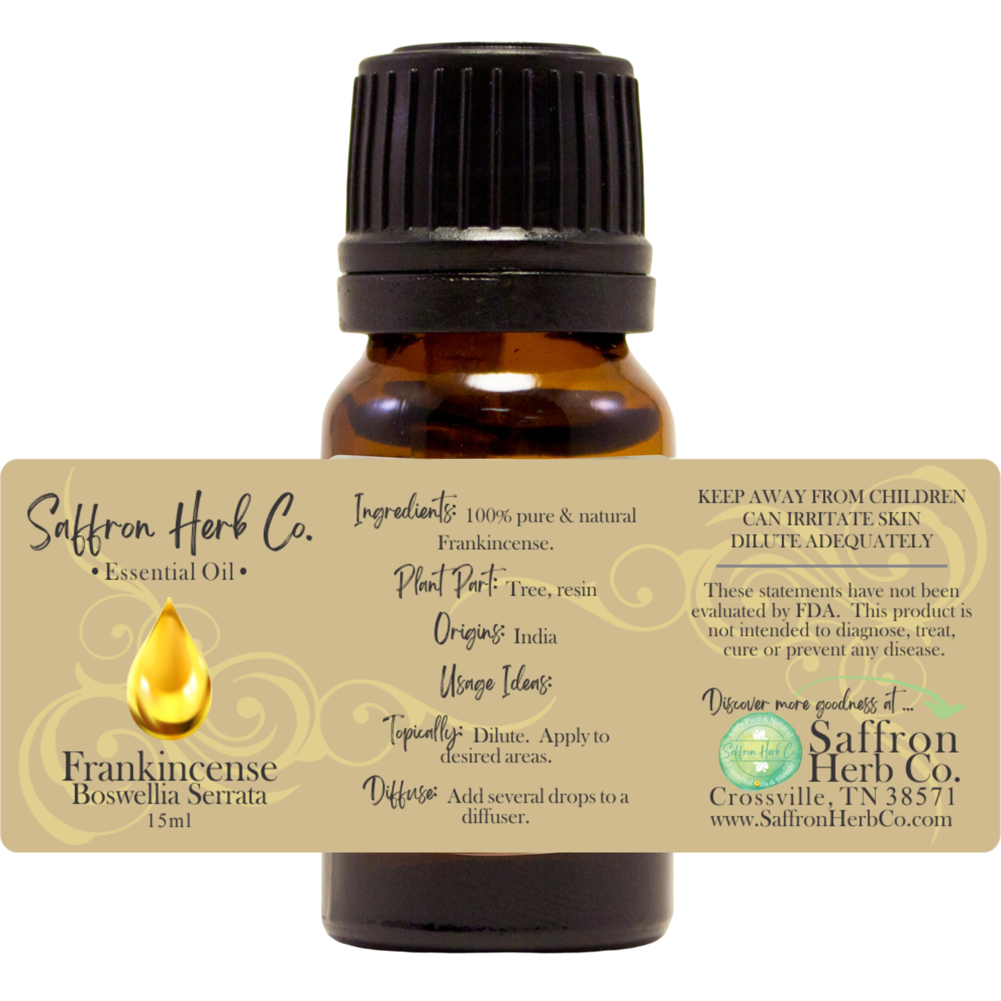 Frankincense Roller Bottle Blend • Pre-Diluted • Ready To Use