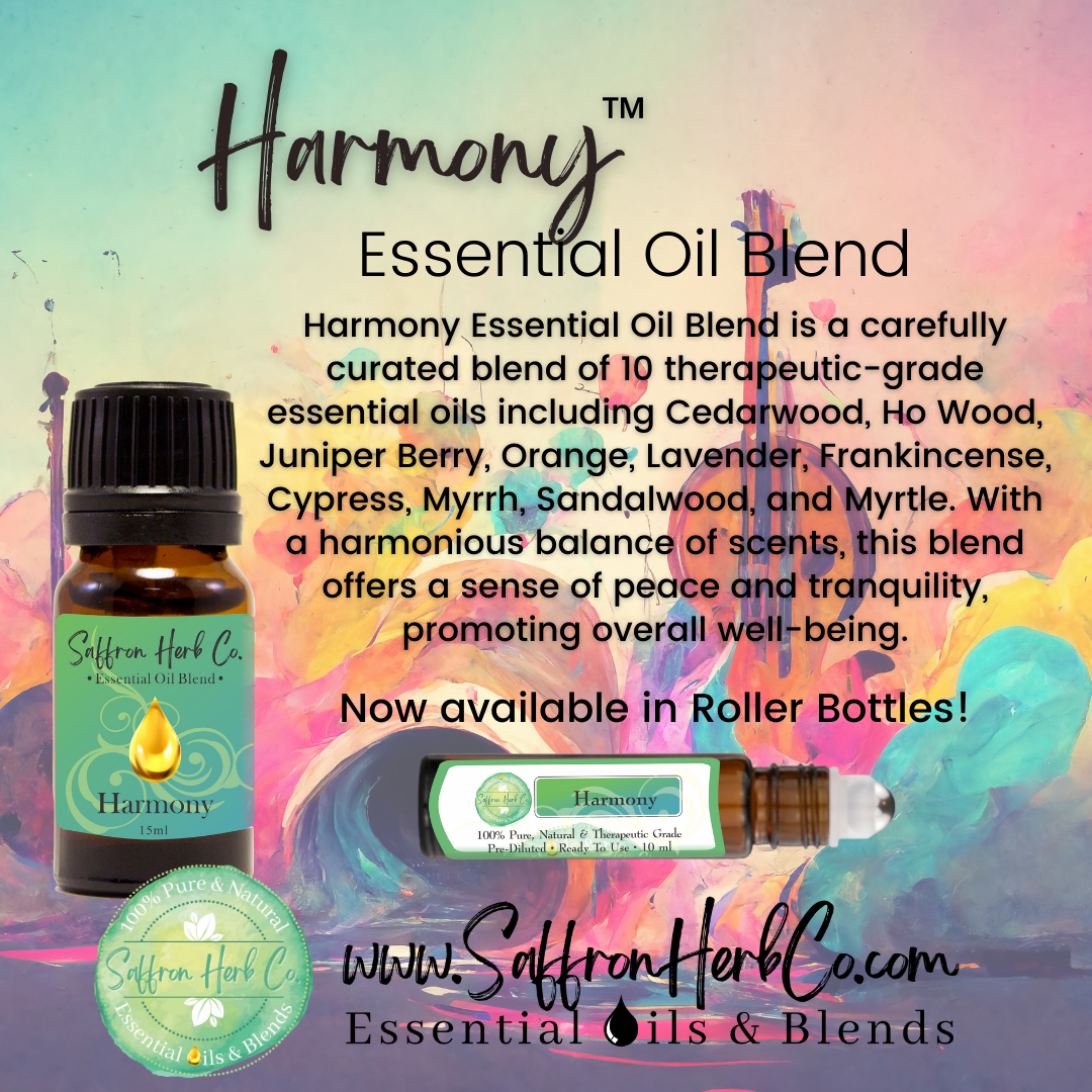 Harmony Essential Oil Roller Bottle Blend • 100% Pure & Natural • Pre-Diluted • Ready To Use