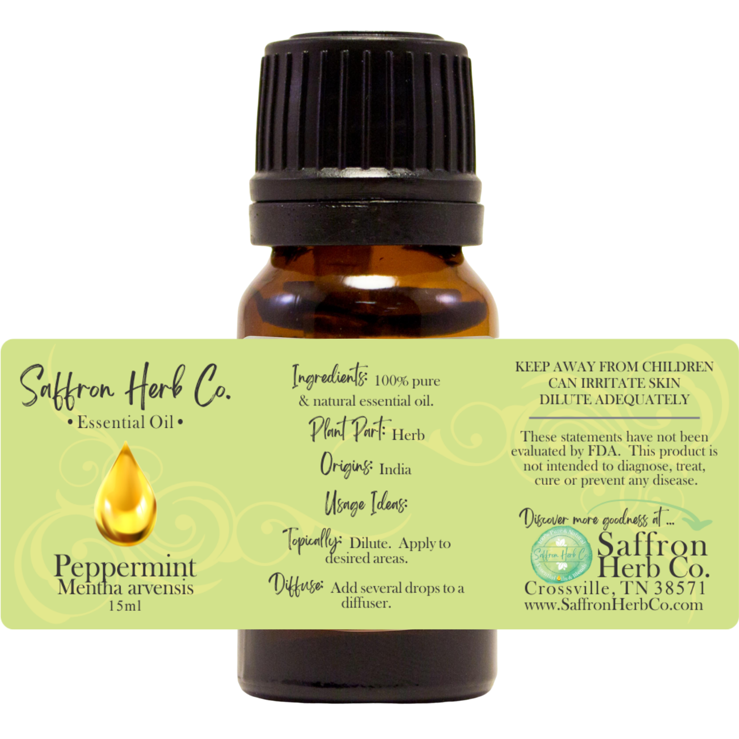 Peppermint Roller Bottle Blend • Pre-Diluted • Ready To Use