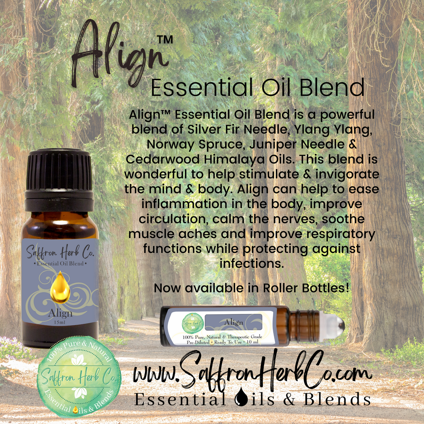 Align™ Essential Oil Roller Bottle Blend • 100% Pure & Natural • Pre-Diluted • Ready To Use