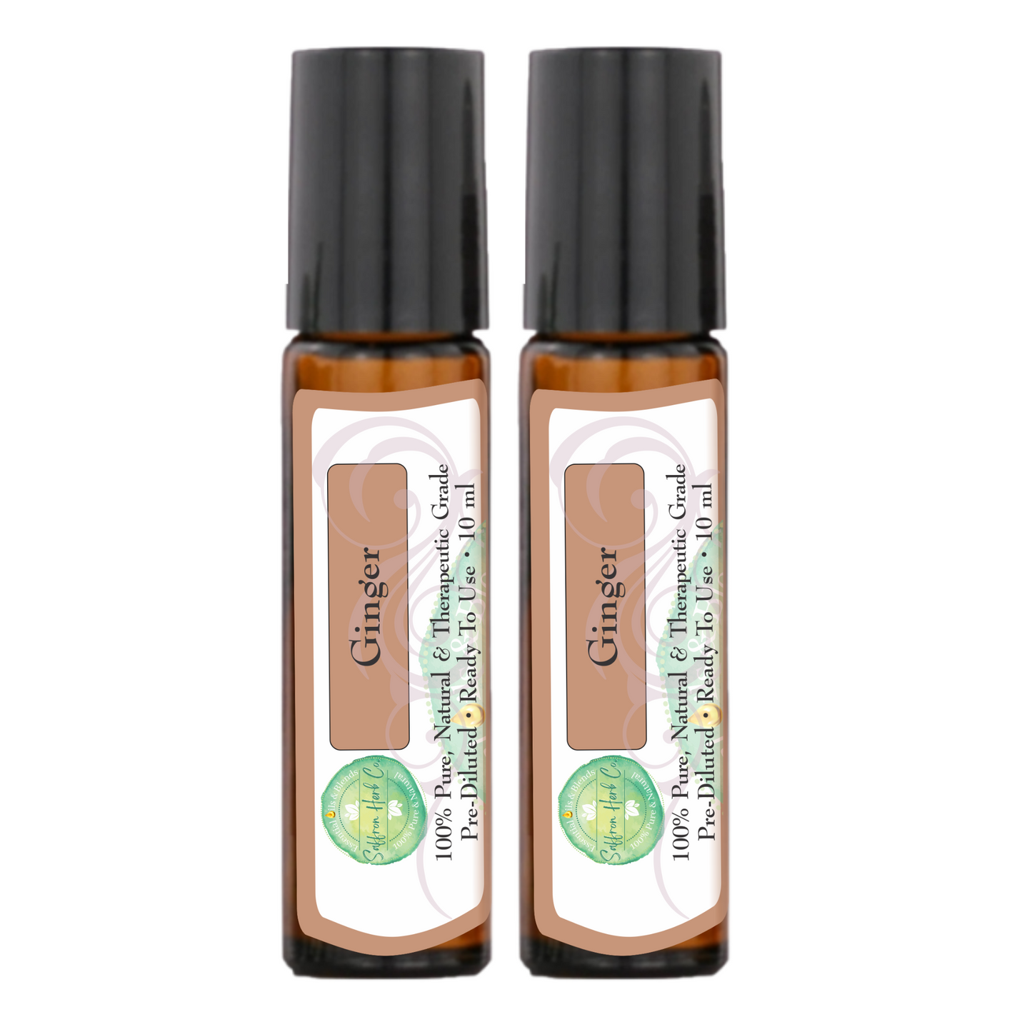 Ginger Essential Oil Roller Bottle Blend • 100% Pure & Natural • Pre-Diluted • Ready To Use