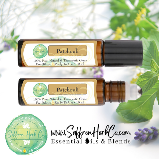 Patchouli Essential Oil Roller Bottle Blend • 100% Pure & Natural • Pre-Diluted • Ready To Use