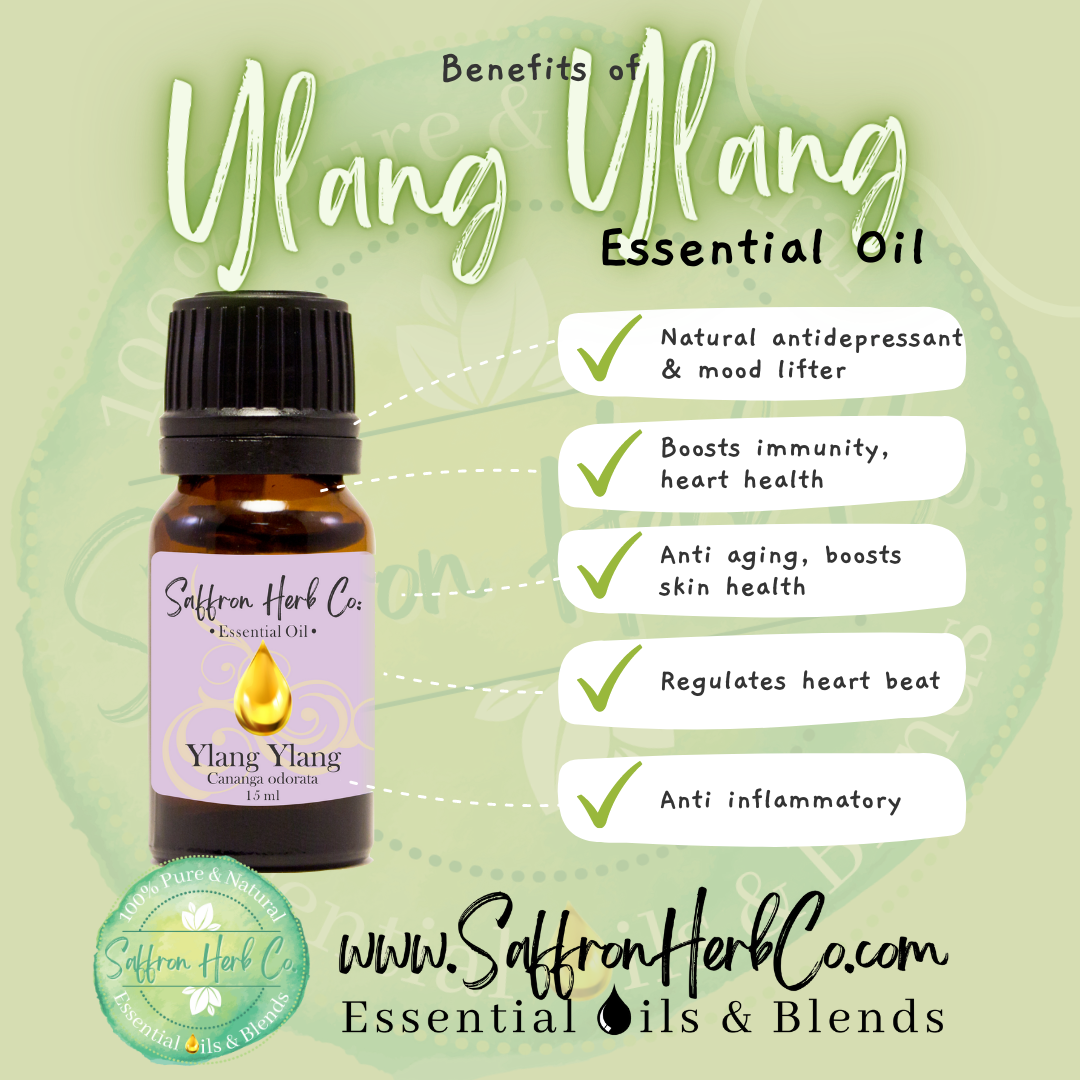 Ylang Ylang Essential Oil Roller Bottle Blend • 100% Pure & Natural • Pre-Diluted • Ready To Use