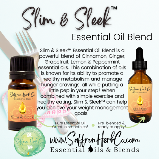 The benefits of using the Slim & Sleek Essential Oil Blend