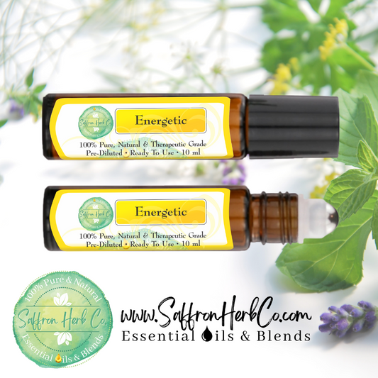 Energetic Essential Oil Roller Bottle Blend • 100% Pure & Natural • Pre-Diluted • Ready To Use