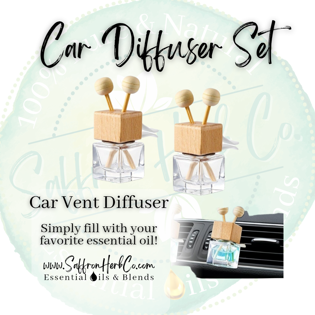 Diffuser • Car Set • 2 Vent Clips – Saffron Herb Co.