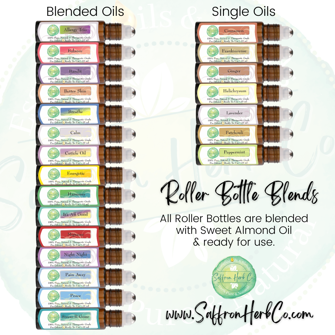 Energetic Essential Oil Roller Bottle Blend • 100% Pure & Natural • Pre-Diluted • Ready To Use