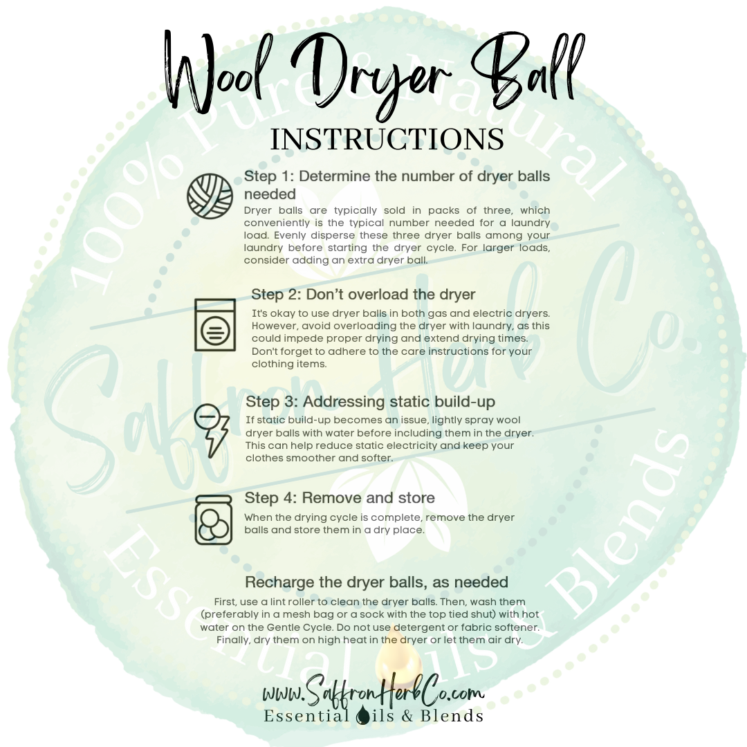 Wool Dryer Balls • 100% All Natural Organic Wool