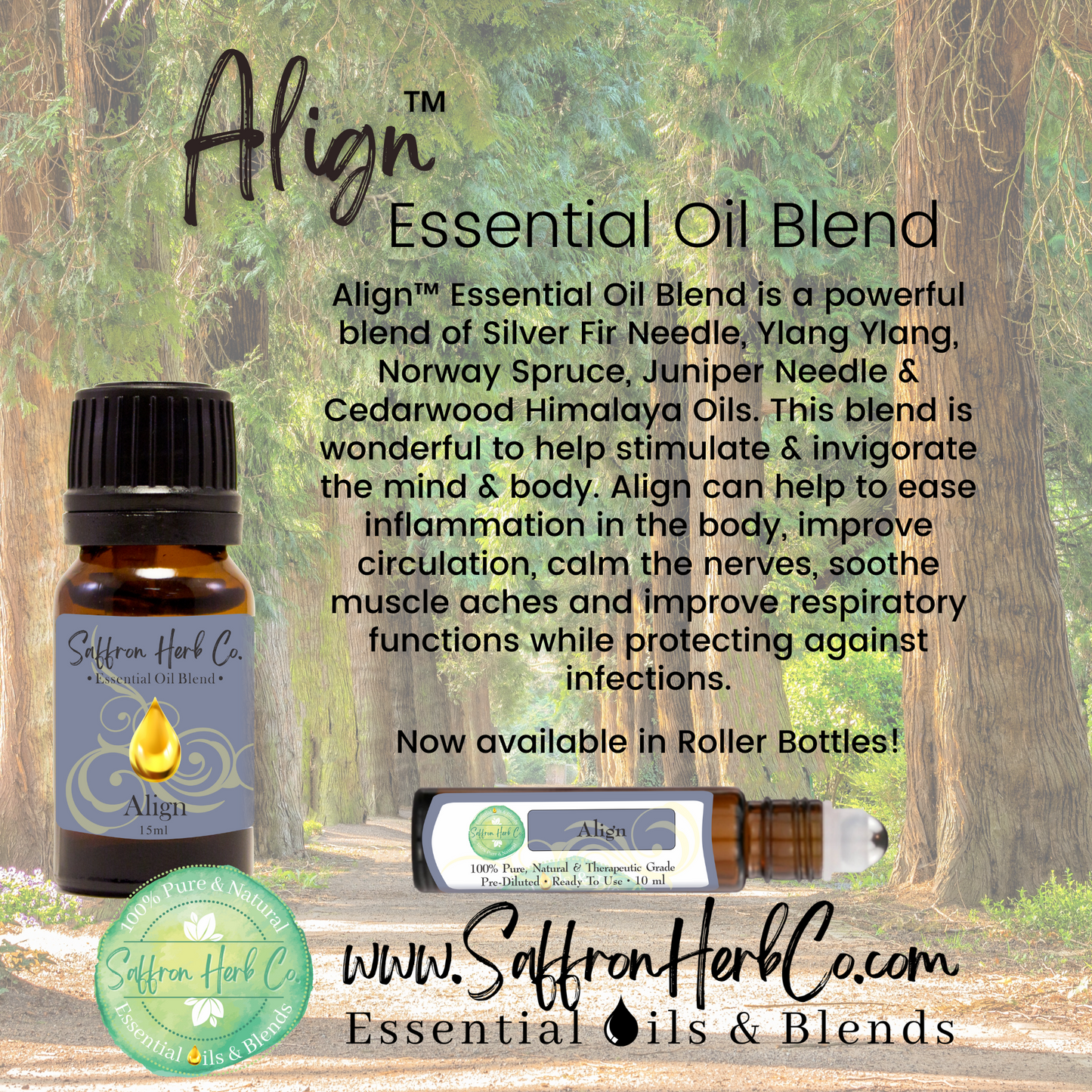 Align Essential Oil Roller Bottle Blend • 100% Pure & Natural • Pre-Diluted • Ready To Use