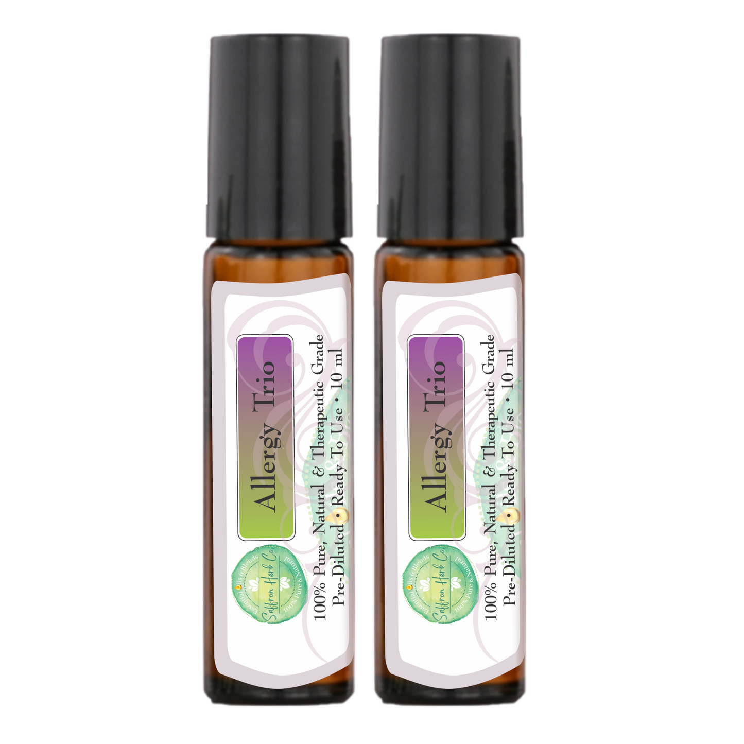 Allergy Trio Essential Oil Roller Bottle Blend • 100% Pure & Natural • Pre-Diluted • Ready To Use