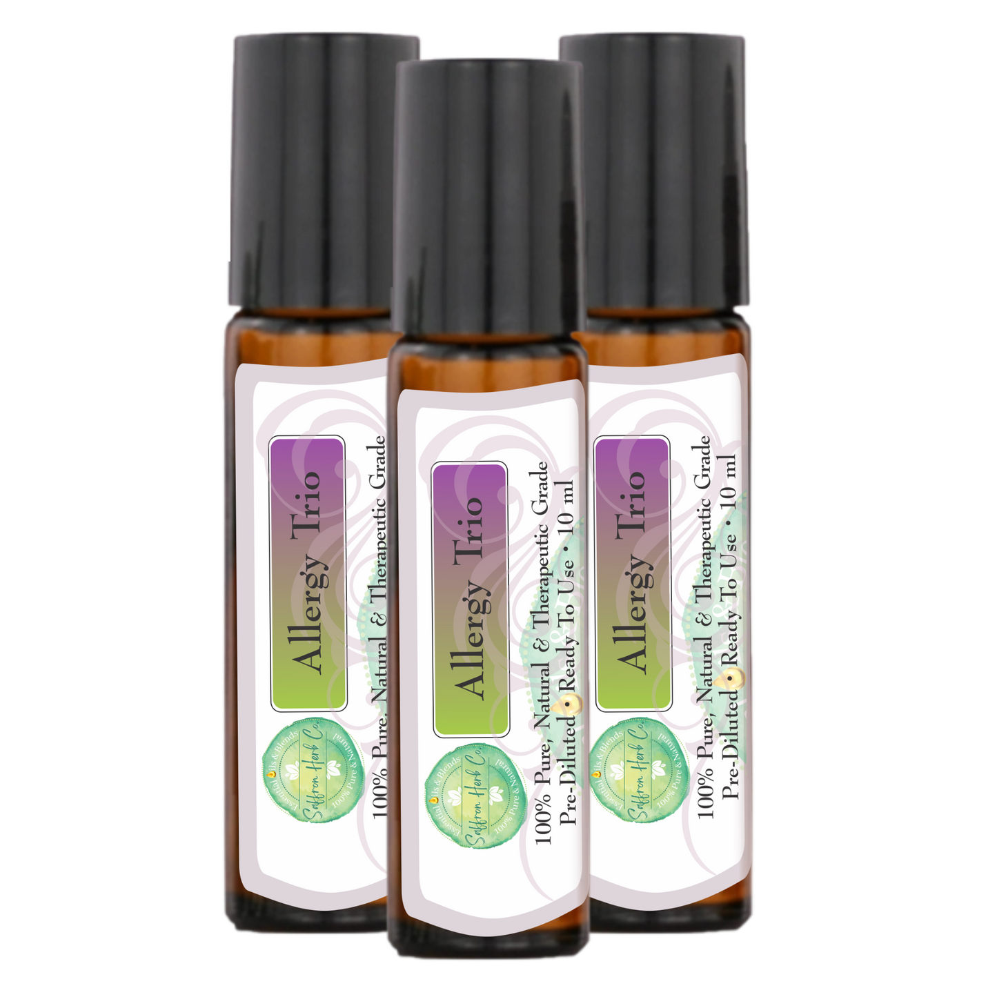 Allergy Trio™ Essential Oil Roller Bottle Blend • 100% Pure & Natural • Pre-Diluted • Ready To Use