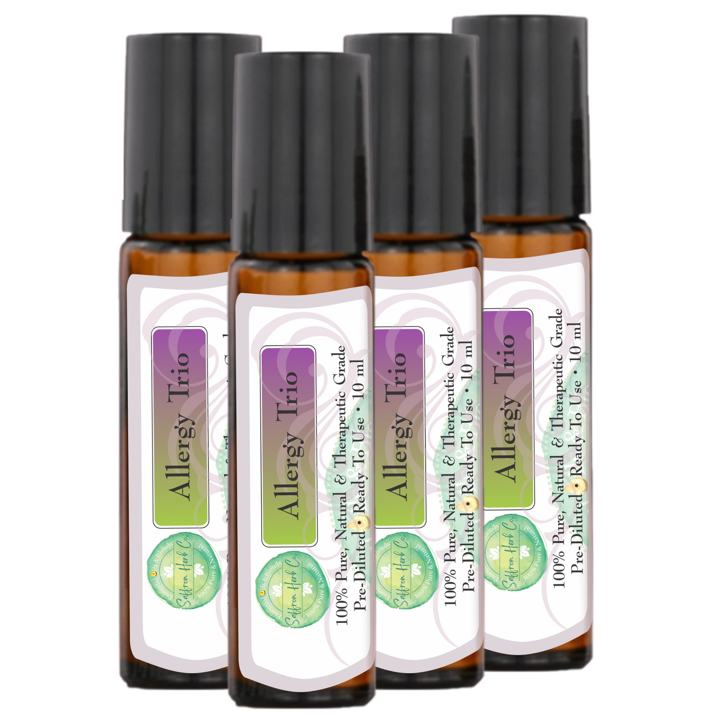 Allergy Trio Essential Oil Roller Bottle Blend • 100% Pure & Natural • Pre-Diluted • Ready To Use