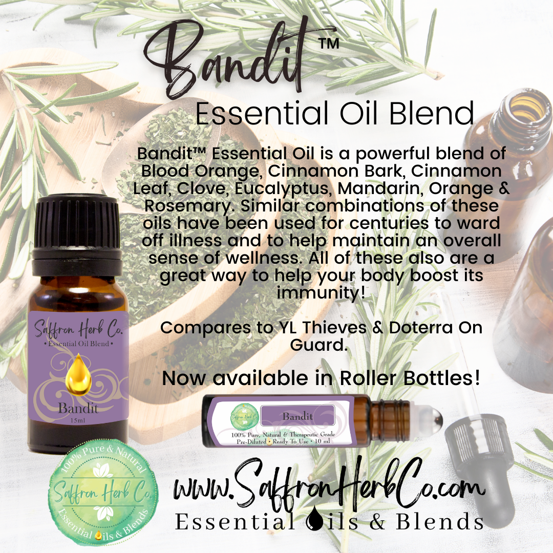 Bandit™ Essential Oil Roller Bottle Blend • 100% Pure & Natural • Pre-Diluted • Ready To Use