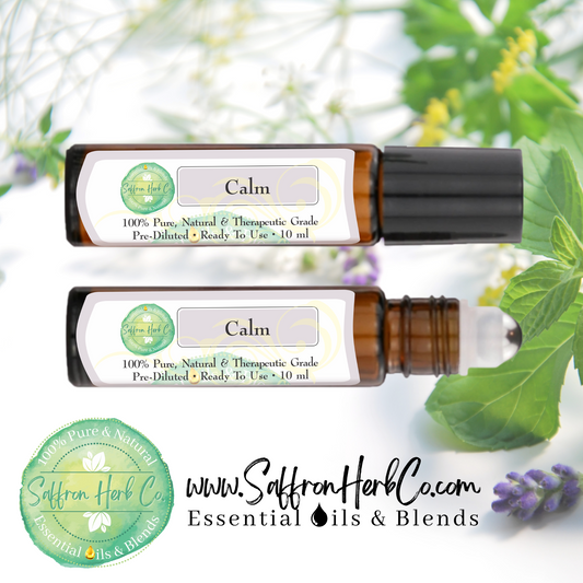 Calm Essential Oil Roller Bottle Blend • 100% Pure & Natural • Pre-Diluted • Ready To Use