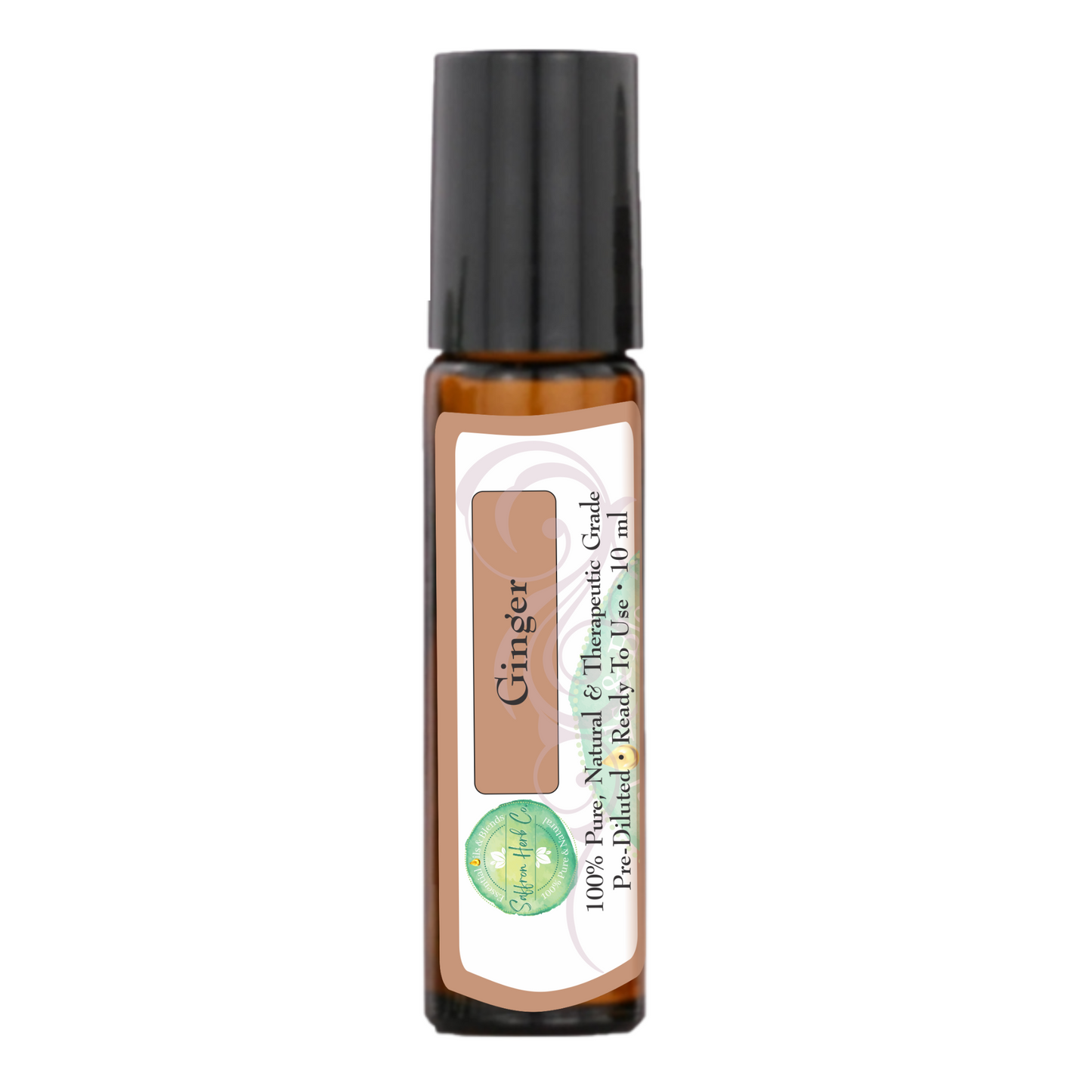 Ginger Essential Oil Roller Bottle Blend • 100% Pure & Natural • Pre-Diluted • Ready To Use