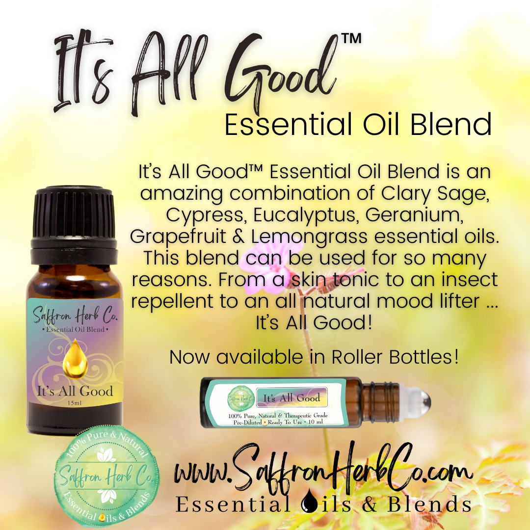 It's All Good Essential Oil Roller Bottle Blend • 100% Pure & Natural • Pre-Diluted • Ready To Use