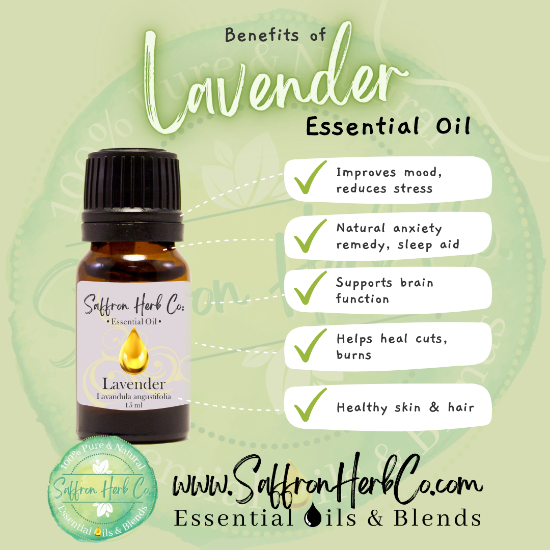 Lavender Essential Oil Roller Bottle Blend • 100% Pure & Natural • Pre-Diluted • Ready To Use