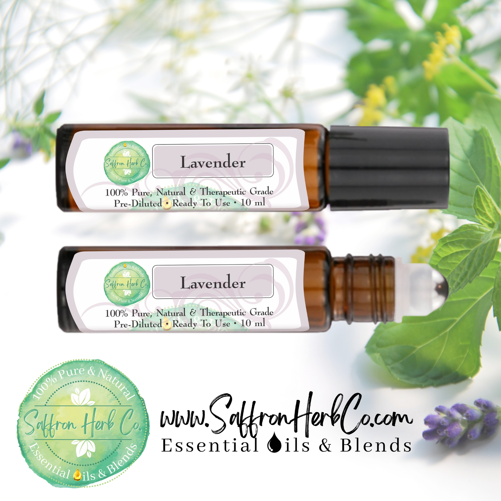 Lavender and Amber Essential Oil Roller