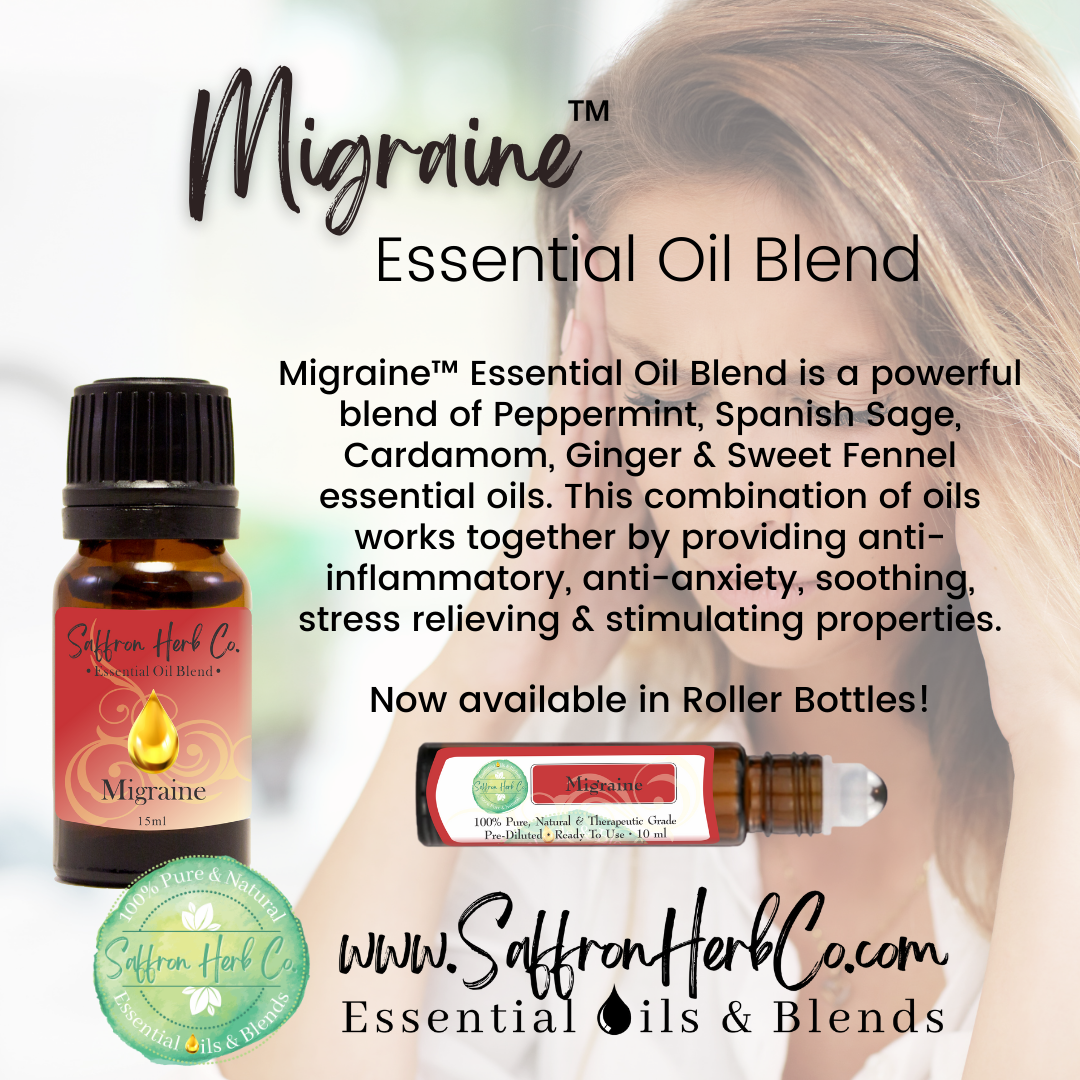 Migraine Care  Essential oil blends, Essential oil blends recipes
