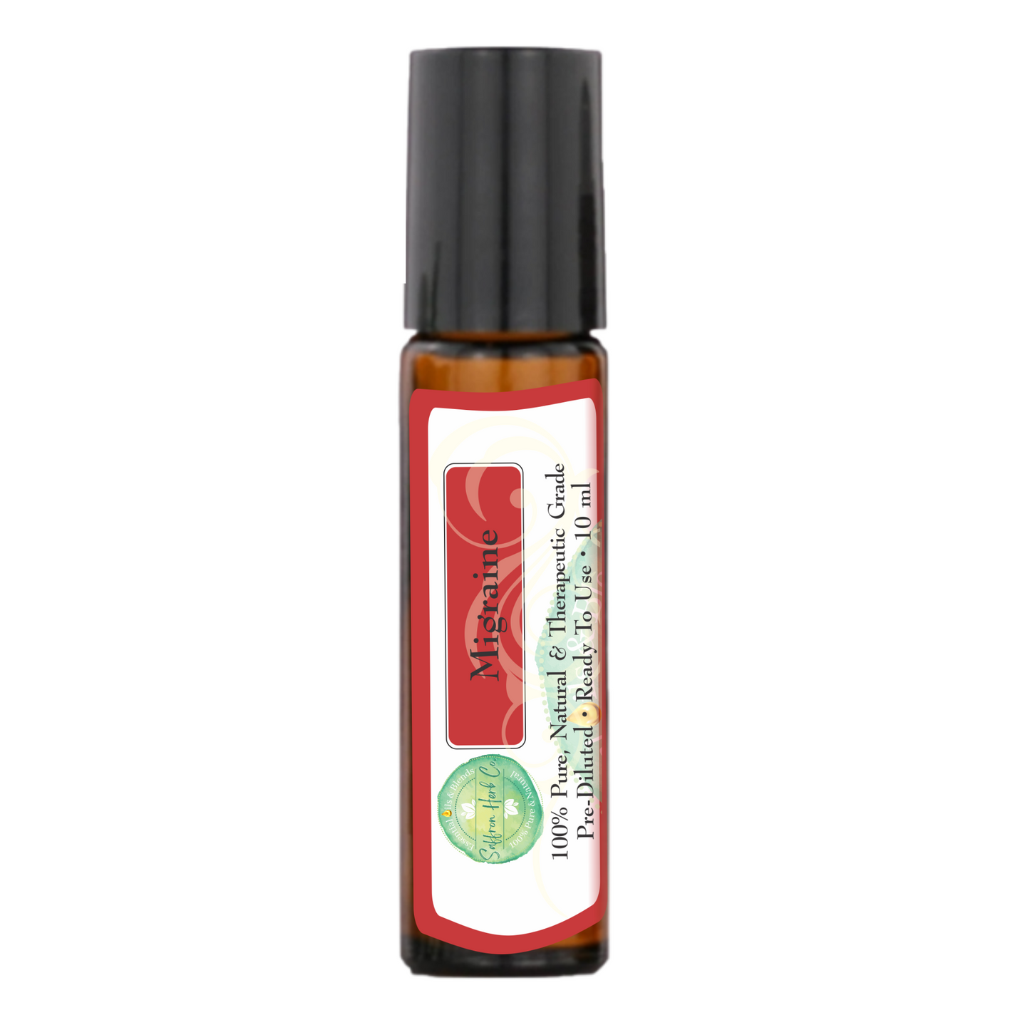 Migraine Essential Oil Roller Bottle Blend • 100% Pure & Natural • Pre-Diluted • Ready To Use