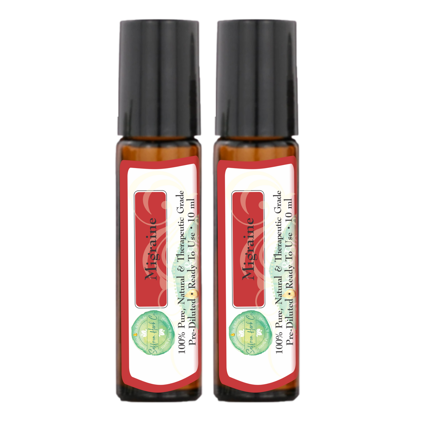 Migraine™ Essential Oil Roller Bottle Blend • 100% Pure & Natural • Pre-Diluted • Ready To Use