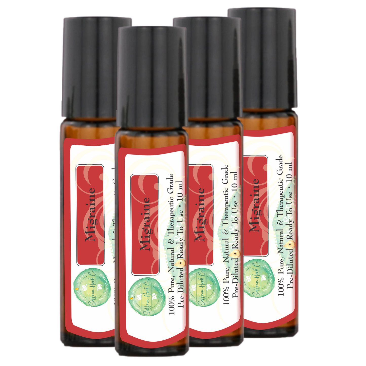 Migraine™ Essential Oil Roller Bottle Blend • 100% Pure & Natural • Pre-Diluted • Ready To Use