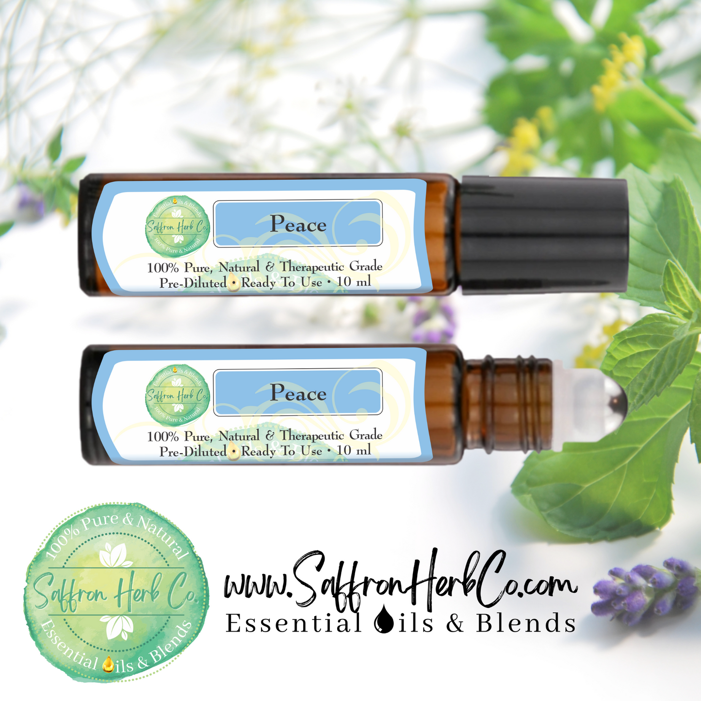 Peace™ Essential Oil Roller Bottle Blend • 100% Pure & Natural • Pre-Diluted • Ready To Use