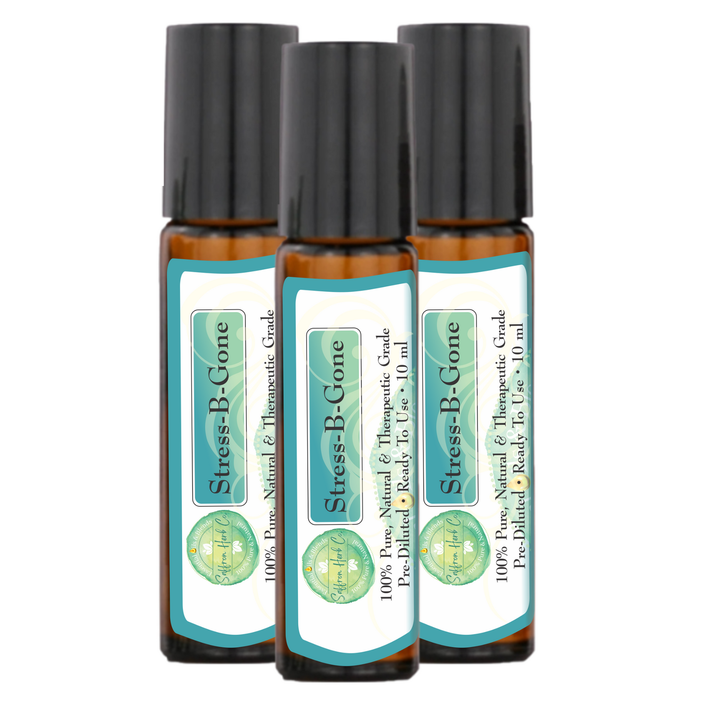 Stress-B-Gone Essential Oil Roller Bottle Blend • 100% Pure & Natural • Pre-Diluted • Ready To Use