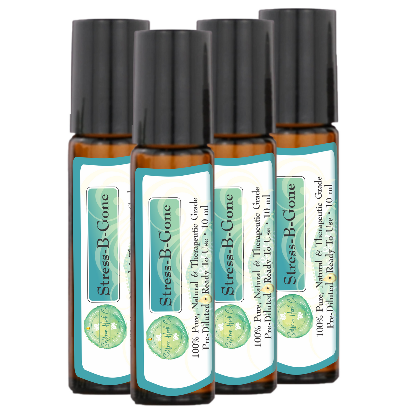 Stress-B-Gone Essential Oil Roller Bottle Blend • 100% Pure & Natural • Pre-Diluted • Ready To Use