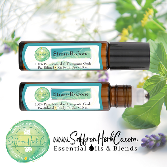 Stress-B-Gone™ Essential Oil Roller Bottle Blend • 100% Pure & Natural • Pre-Diluted • Ready To Use