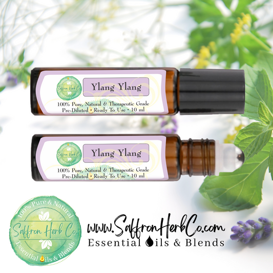 Ylang Ylang Essential Oil Roller Bottle Blend • 100% Pure & Natural • Pre-Diluted • Ready To Use